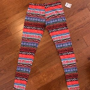 Colorful tribal print leggings